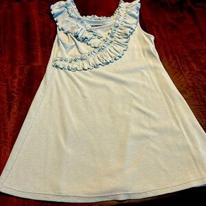 Slate Blue Ruffled Kids Sundress